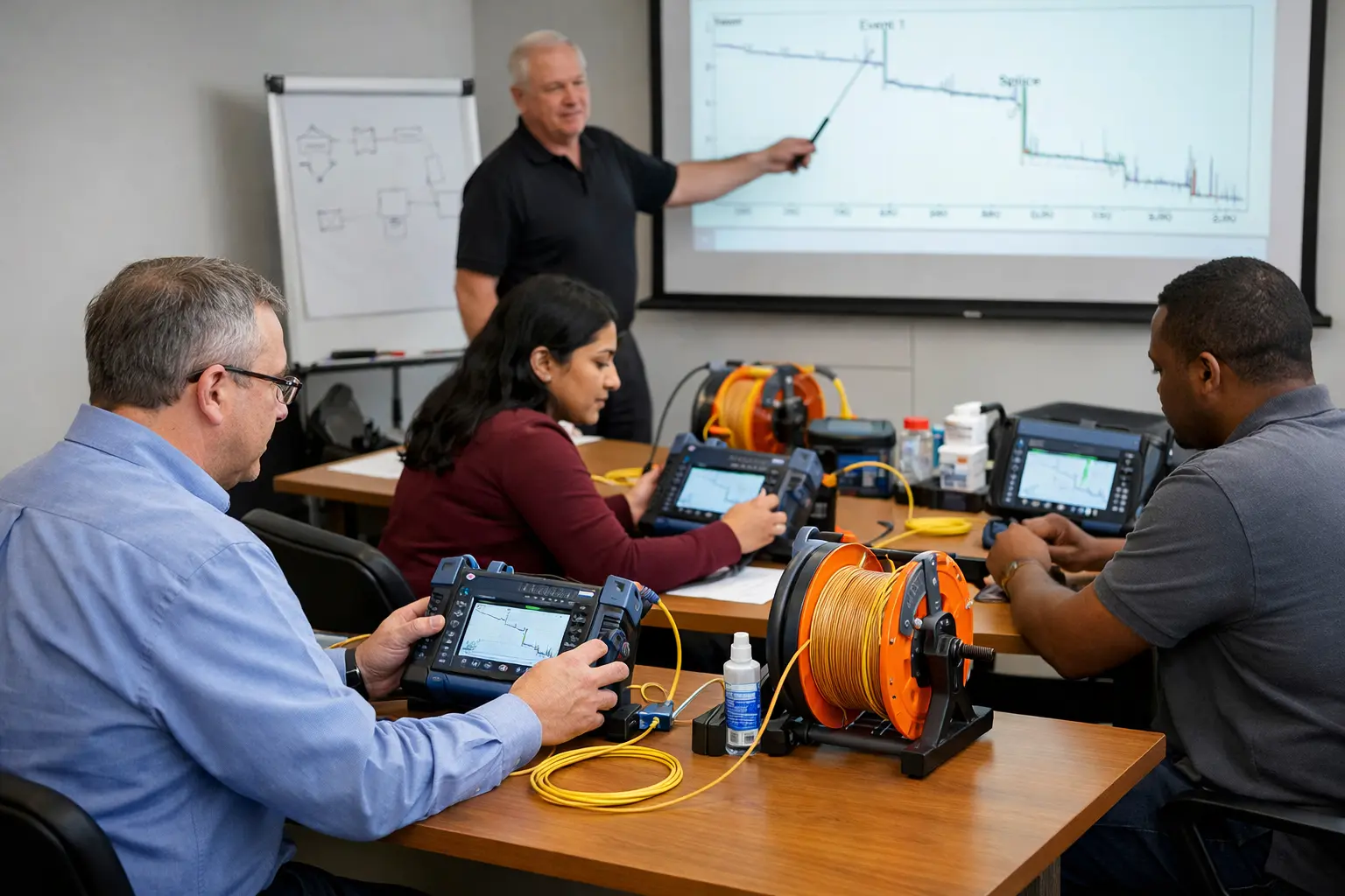 Fiber-optic-training-testing